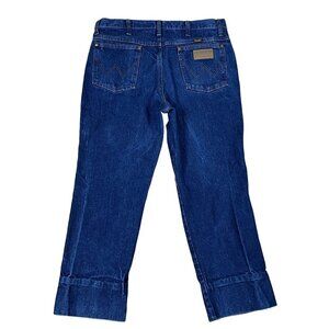 VTG Wrangler Straight Leg Blue Jeans Size 936 Rodeo Western Dark Wash 34 x 26